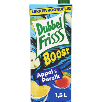 DubbelFrisss Boost Appel - Perzik 1,5L