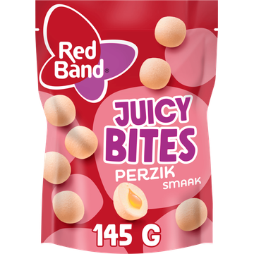 Red Band Juicy Bites Perzik Smaak snoep 145 g