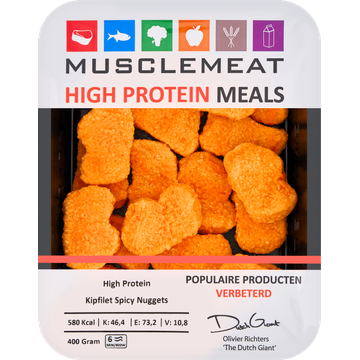 Muscle Meat High Protein Meals High Protein Kipfilet Spicy Nuggets 400 g