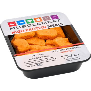 Muscle Meat High Protein Meals High Protein Kipfilet Spicy Nuggets 400 g