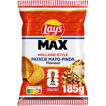 Lay's Max Ribbel Chips Patatje Mayo Pinda 185 gr