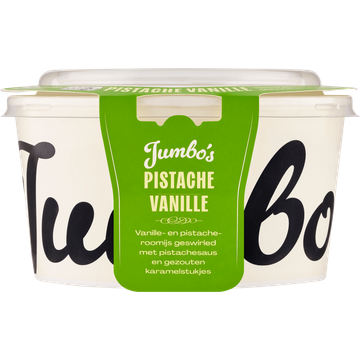 Jumbo's IJs Pistache Vanille met Gezouten Karamelstukjes 450 g