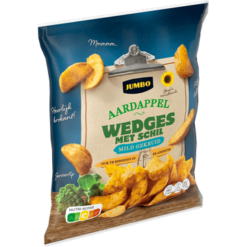 Jumbo Aardappelwedges met Schil Mild Gekruid 600 g