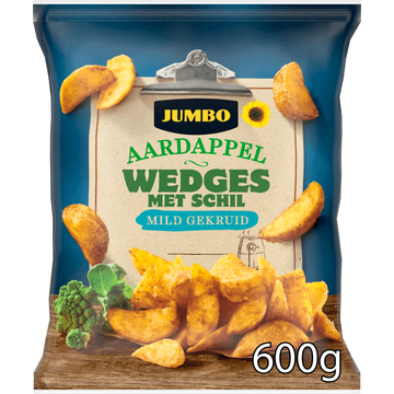Jumbo Aardappelwedges met Schil Mild Gekruid 600 g