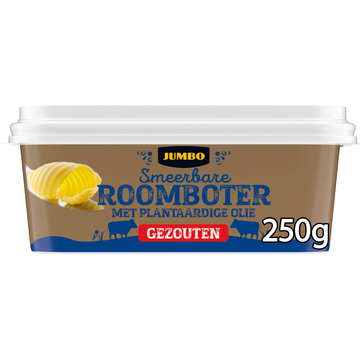 Jumbo Smeerbare Roomboter met Plantaardige Olie Gezouten 250 g