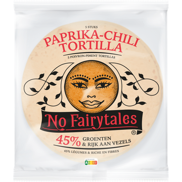No Fairytales Paprika-Chili Tortilla 5 Stuks 200 g