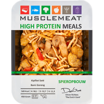 Muscle Meat High Protein Meals Kipfilet Saté Bami Goreng 450 g