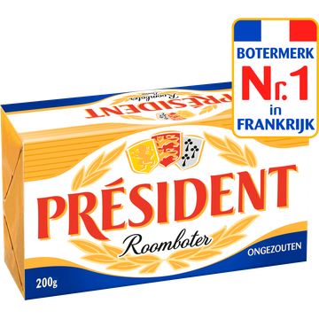 Président Roomboter Ongezouten 200 g