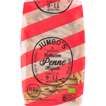 Jumbo's Biologisch Volkoren Penne Rigate 500 g