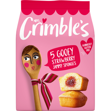 Mrs Crimble's Gooey Strawberry Jammy Sponges 5 x 35 g