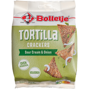 Bolletje Tortilla Crackers Sour Cream & Onion 150 g