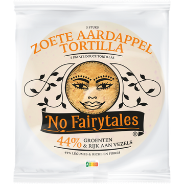 No Fairytales Zoete Aardappel Tortilla 5 Stuks 200 g
