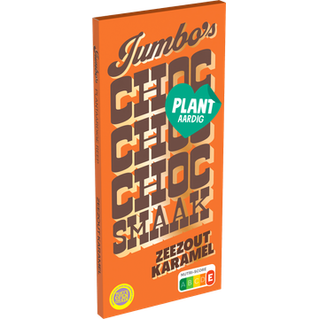 Jumbo's Vegan Chocoladereep Karamel Zeezout 100g