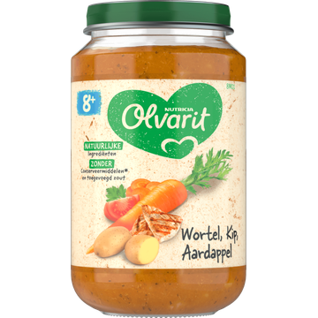 Olvarit Wortel Kip Aardappel 8+ Maanden 200 g