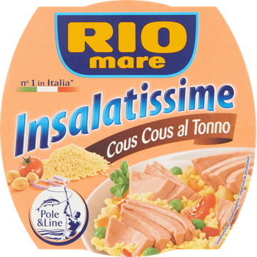 Rio Mare Insalatissime Kant-en-Klaar Gerecht met Couscous, Groenten en Tonijn 160 g