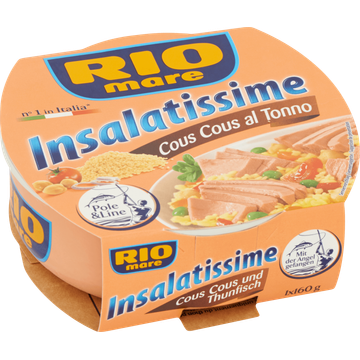 Rio Mare Insalatissime Kant-en-Klaar Gerecht met Couscous, Groenten en Tonijn 160 g