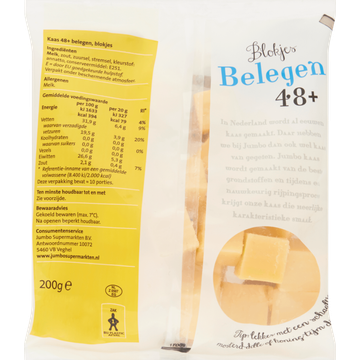Jumbo Blokjes Belegen  48+ 200 g