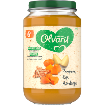 Olvarit Pompoen Kip Aardappel 6+ Maanden 200 g