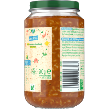 Olvarit Tomaat Ham Macaroni 8+ Maanden 200 g