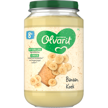 Olvarit Banaan Koek 8+ Maanden 200 g