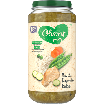 Olvarit Risotto Doperwten Kalkoen 18+ Maanden 250 g