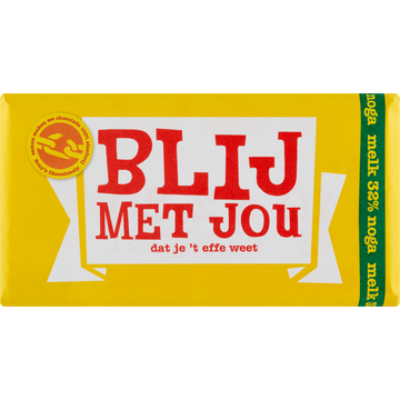 Tony's Chocolonely Melkchocolade reep Noga - Blij met jou! 180 g