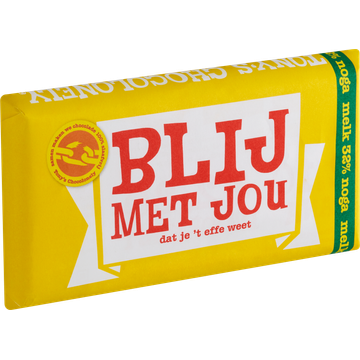 Tony's Chocolonely Melkchocolade reep Noga - Blij met jou! 180 g