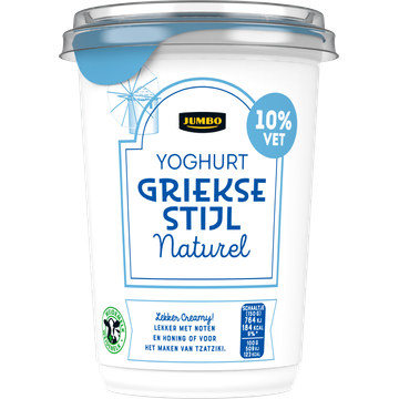 Jumbo Yoghurt Griekse Stijl Naturel 10% Vet 500 g