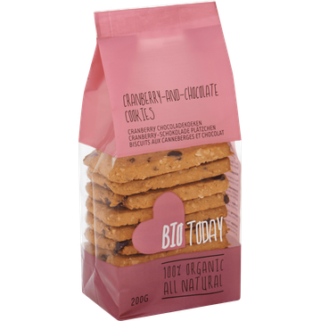 Bio Today Cranberry Chocoladekoeken 200 g