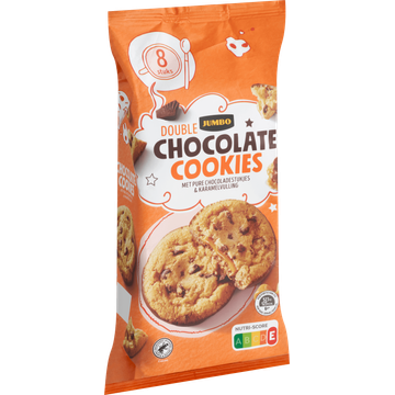 Jumbo Double Chocolate Cookies 8 Stuks 200 g