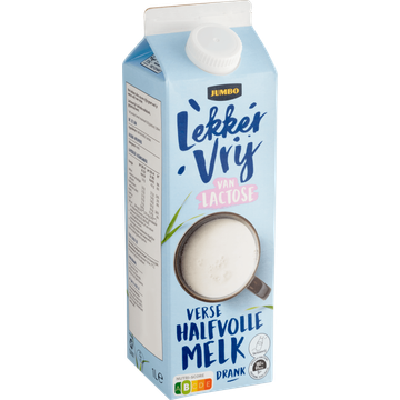 Jumbo Lekker Vrij van Lactose Verse Halfvolle Melkdrank 1 L