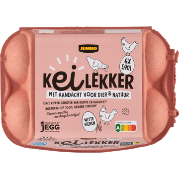 Jumbo Kei Lekker Eieren S/M/L 6 Stuks