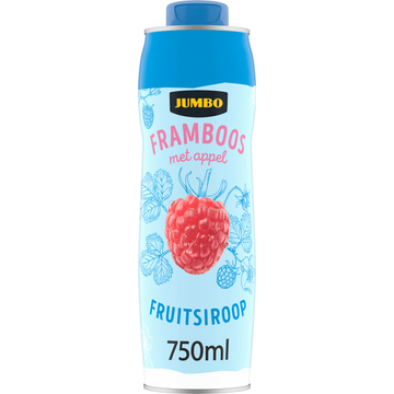 Jumbo Fruitsiroop Framboos met Appel 0% Suiker 750ML