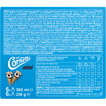 Cornetto Ijshoorntje Mini Classico 6 x 60 ml