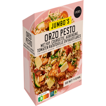 Jumbo's Vriesverse Maaltijd Orzo Pesto met Kip 450 g