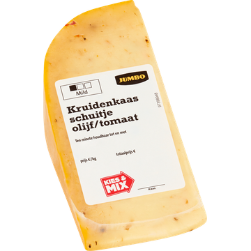 Jumbo Kruidenkaas Schuitje Olijf Tomaat 50+ 105 g