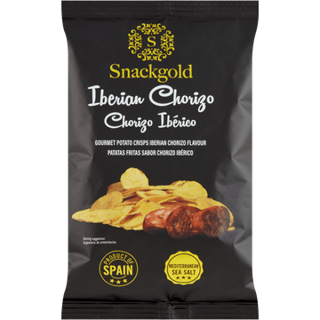 Snackgold Gourmet Potato Crisps Iberian Chorizo Flavour 125 g