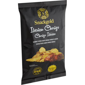 Snackgold Gourmet Potato Crisps Iberian Chorizo Flavour 125 g