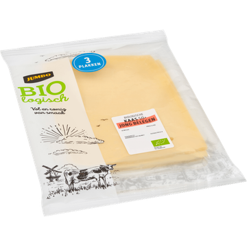 Jumbo Biologische Kaas 50+ Jong Belegen Portieverpakking 3 Plakken - 75 g