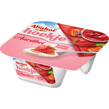 Almhof Hoekje Aardbei Naturel Yoghurt 150 g