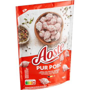 Aoste Pur Porc Heerlijke Droge Worstjes 80 g