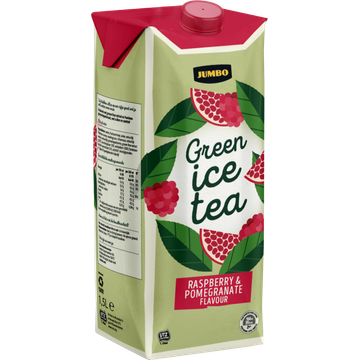 Jumbo Green Ice Tea Framboos & Granaatappel Smaak 1,5 L