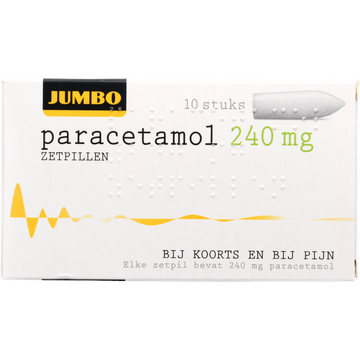 Jumbo Paracetamol Zetpillen 10 Stuks 240mg