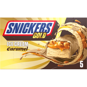 Snickers Gold IJsrepen Caramel 5 Stuks