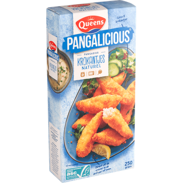 Queens Pangalicious Pangasius Krokantjes Naturel 250 g