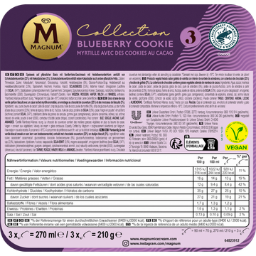 Magnum IJs Vegan Blueberry Cookie 3 x 90 ml