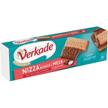Verkade Nizza Kokos koek melkchocolade 177 g