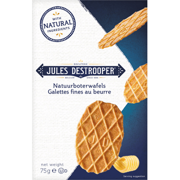 Jules Destrooper Natuurboterwafels 75g