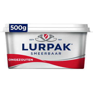 Lurpak Smeerbaar ongezouten roomboter 500 g