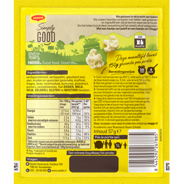 MAGGI Ovenschotel Kruidenmix Bloemkool Room 57g